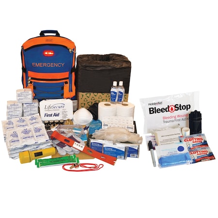 Lifesecure SchoolGuard Classroom Evacuation & Lockdown Kit w/BleedStop Compact 200 Bleeding Control Kit 31815